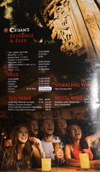 Chuan's Menu: Beverage List