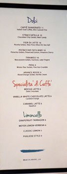 Cal Mare Dessert Menu