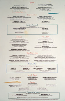 Cal Mare Menu