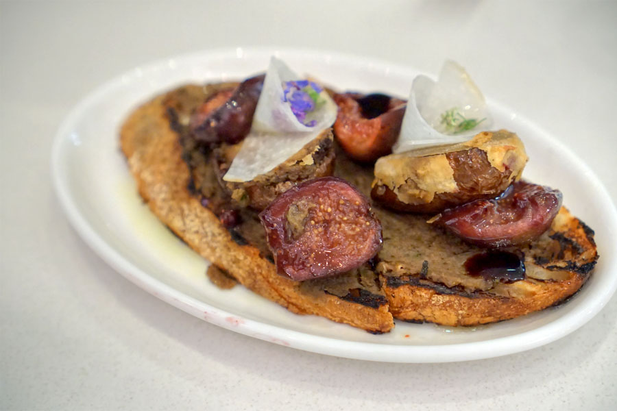 Baby Eggplant & Port-roasted Figs Tartine
