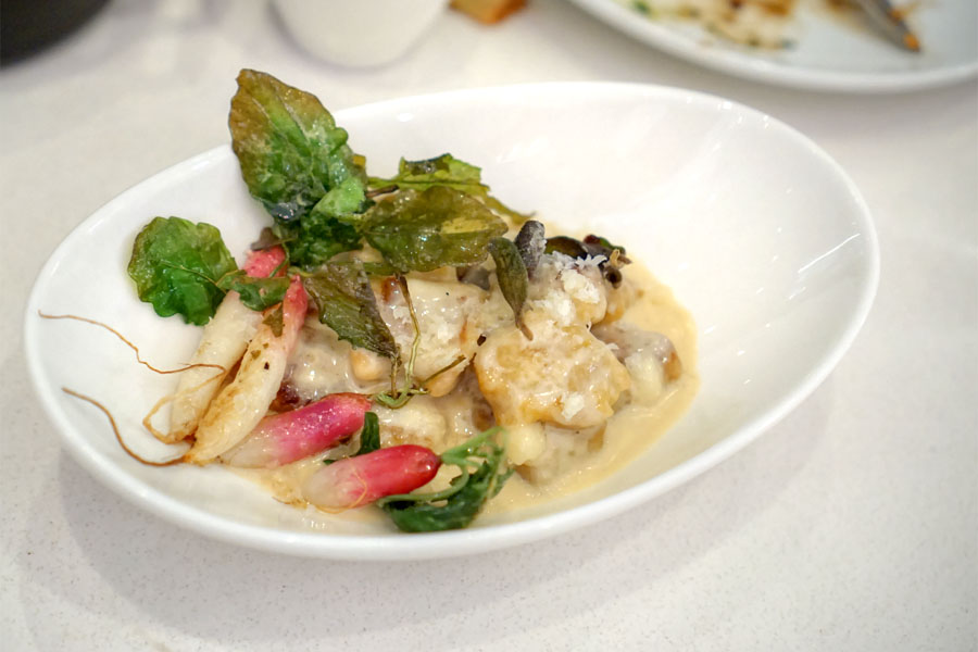 Hand-mixed Acorn Squash Gnocchi, Young Radishes