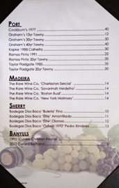 The Hobbit Port/Madeira/Sherry/Banyuls List