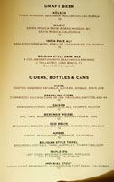 The NoMad Mezzanine Beer List