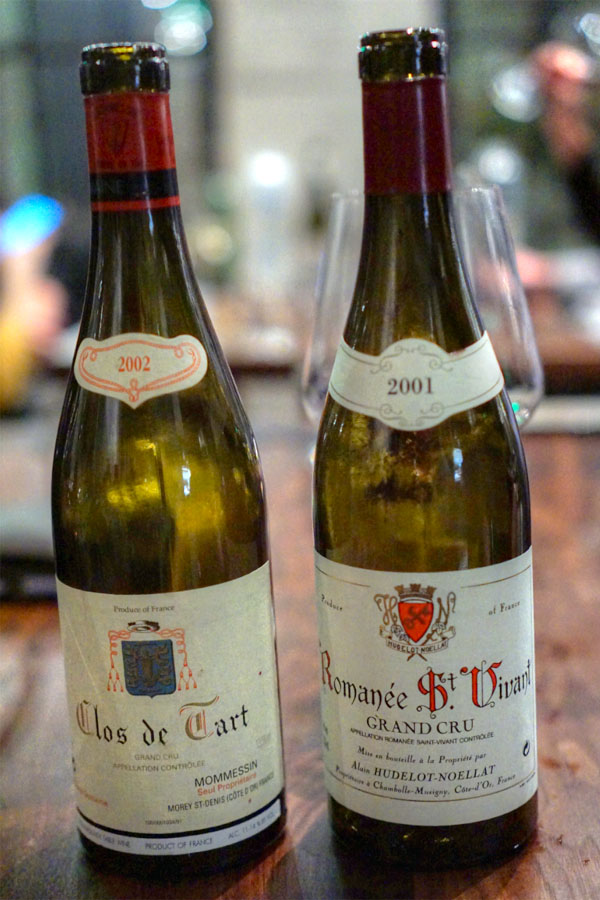 2002 Mommessin Clos de Tart & 2001 Alain Hudelot-Noellat Romanée St. Vivant