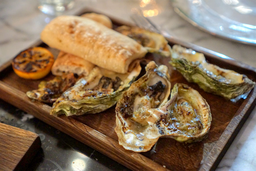 Grilled Oysters - Patriot Bay. Washington. Maitre'd Butter.