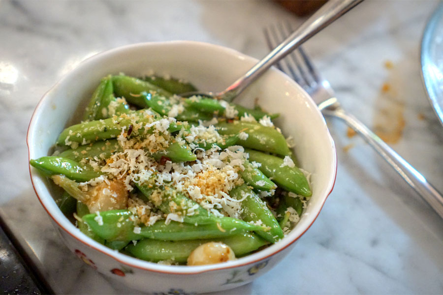 Snap Peas. Turnips. Horseradish