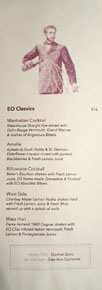 Employees Only Cocktail List: EO Classics
