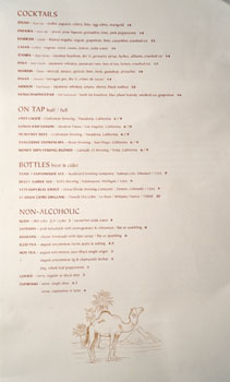 Bavel Cocktail & Beer List