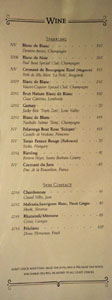 APL Restaurant Wine List: Sparkling, Skin Contact