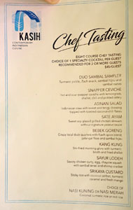 Kasih Tasting Menu