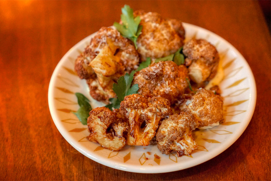 Cauliflower, preserved lemon aioli, pecorino, almond & pita breadcrumbs