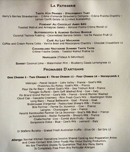 Marché Moderne Dessert Menu