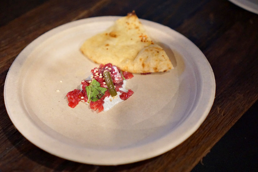 Lamb Tartare with Fried Laffa