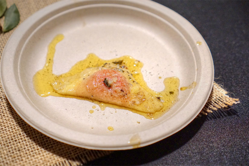 Beet and Mascarpone Triangoli (Brown Butter, Sage, Poppy Seeds)