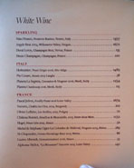 Chateau Hanare White Wine List: Sparkling, Italy, France