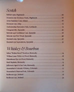 Chateau Hanare Scotch, Whiskey & Bourbon List