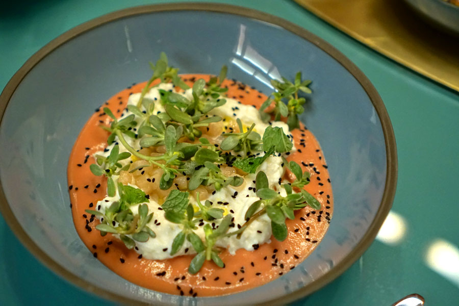 Burrata, Plum Confit, Nigella, Purslane, Mint