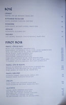 Simone Wine List: Rosé, Pinot Noir