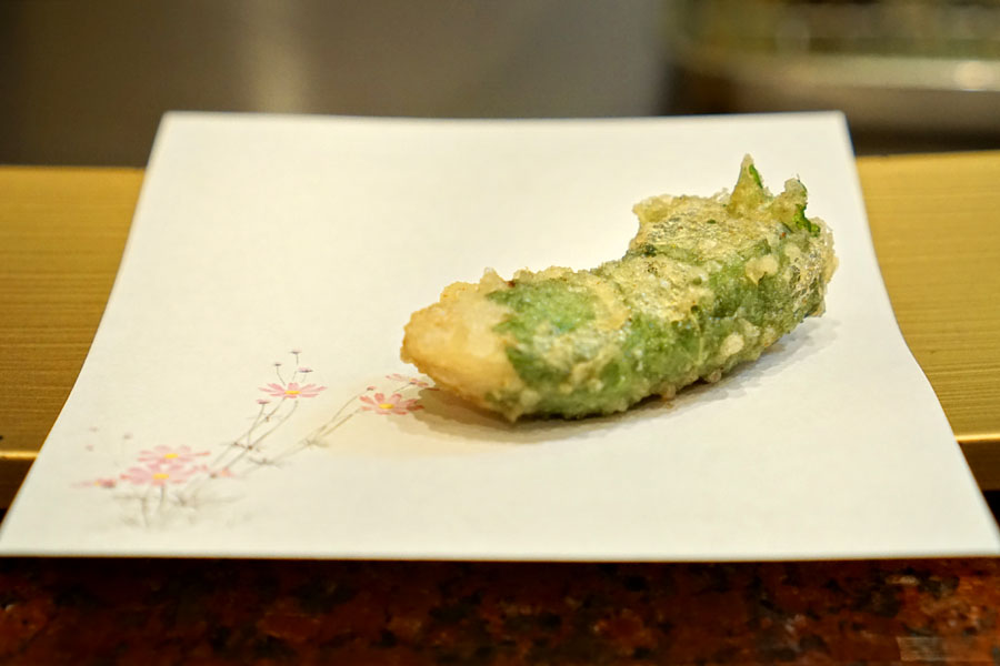 Golden Eye Snapper with Shiso Tempura