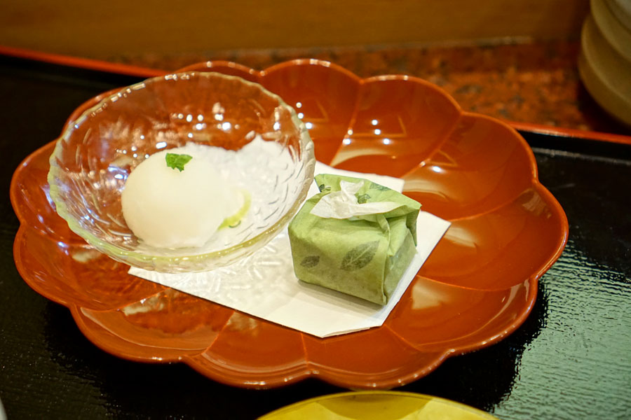 Yuzu Sherbet & Green Tea Mochi