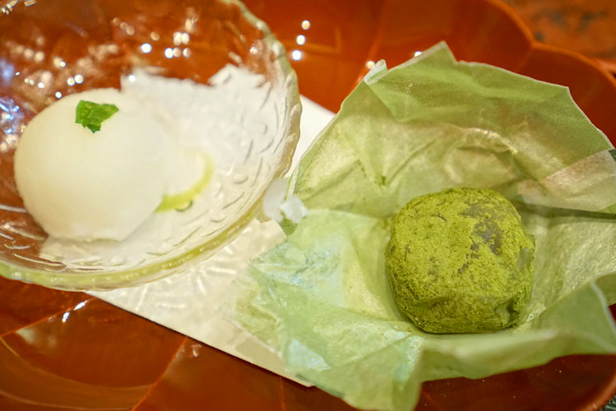 Yuzu Sherbet & Green Tea Mochi