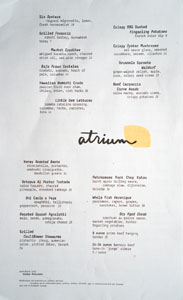 Atrium Menu