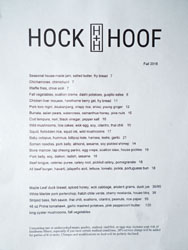 Hock + Hoof Menu