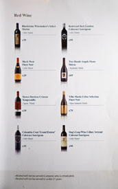 KyungBokKung Wine List: Red