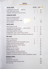 Gangnam House Wine List