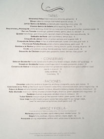 Otoño Menu