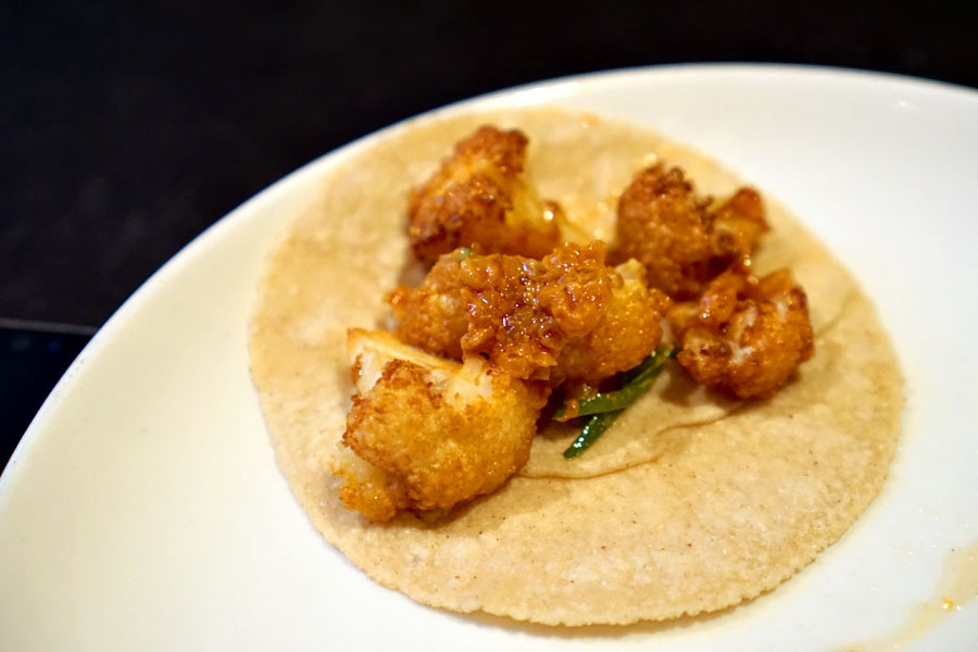 Pujol, Mexico City, Cauliflower, Chicken Skin, Salsa Macha (With Tortilla)