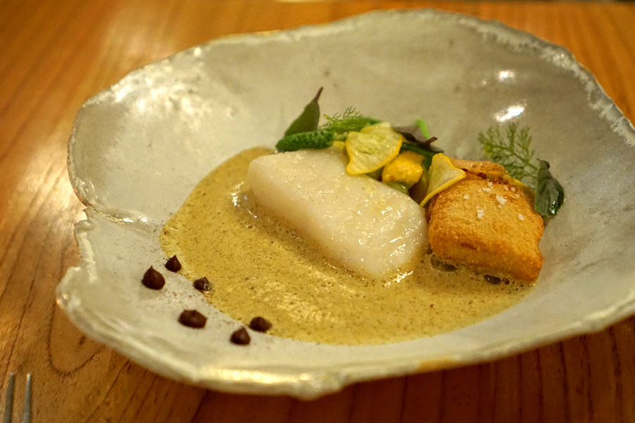 Oil Poached Halibut