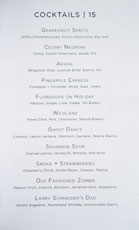 Firehouse Hotel Cocktail List