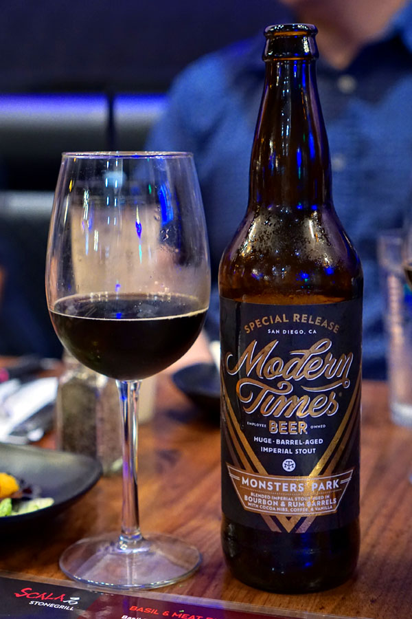 2018 Modern Times Monsters' Park Aged in Bourbon & Rum Barrels with Cocoa Nibs, Coffee, & Vanilla