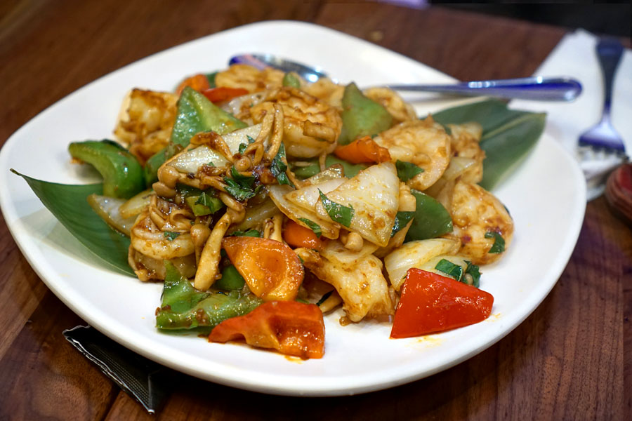 Basil Shrimp Stir Fry