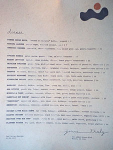 Yours Truly Menu