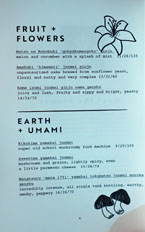 Ototo Sake List: Fruit + Flowers / Earth + Umami