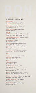 Bon Temps Wines by the Glass List