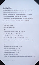 Journeyman's Food & Drink Wine List: Sparkling Wines, White Wine & Rosé