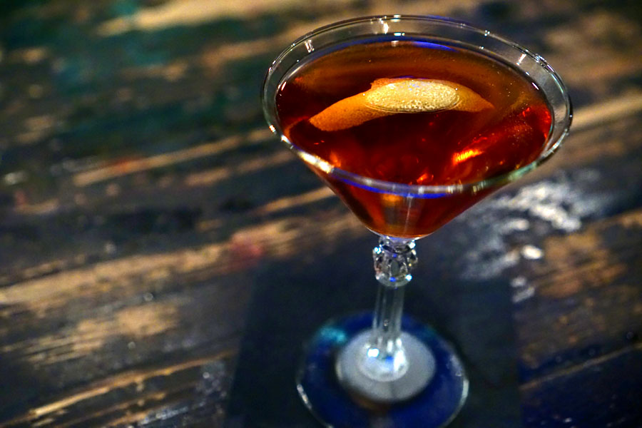 Vieux Carr'e, rye, Cognac, Benedictine, sweet vermouth, Angostura bitters, Peychauds bitters