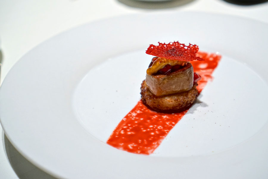 Seared Foie Gras, Sea Urchin and Pomegranate