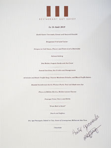 Restaurant Guy Savoy Menu