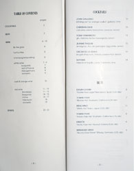 Knife Pleat Cocktail & Beer List