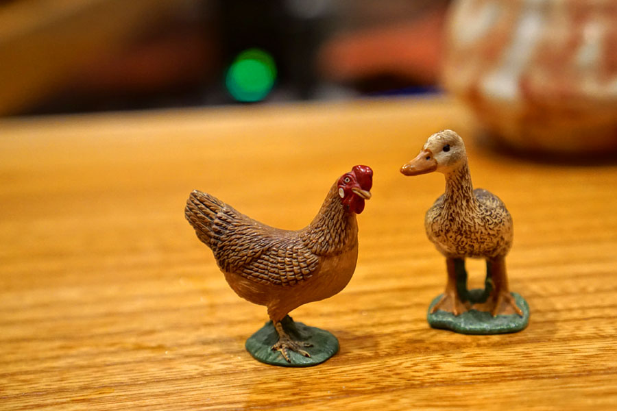 Chicken and Duck Figurines