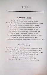 Jeune et Jolie Wine List: Champagne & Bubbles, Pet-Nat & Cider