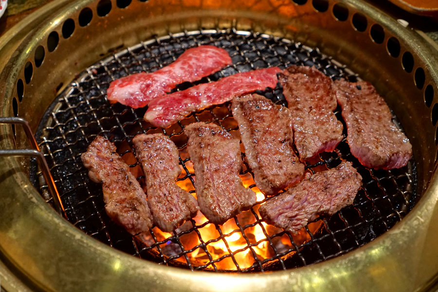 Prime Boneless short rib (being cooked)