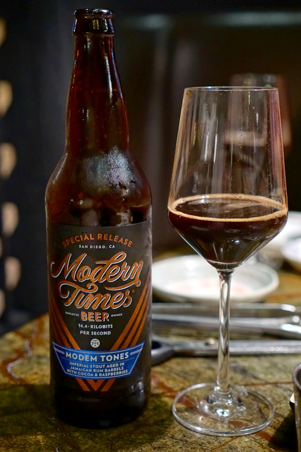 2018 Modern Times Modem Tones Aged in Jamaican Rum Barrels with Cocoa & Raspberries