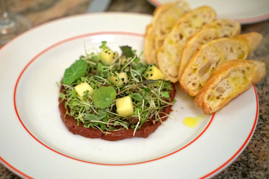 Boudin noir, seeds & sprouts