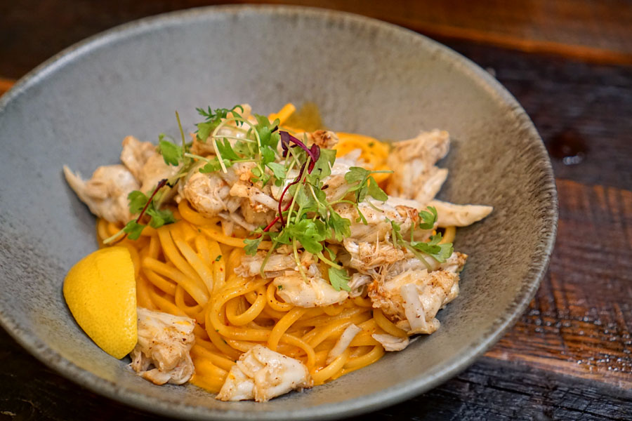 Salted Egg Yolk Crab Pasta