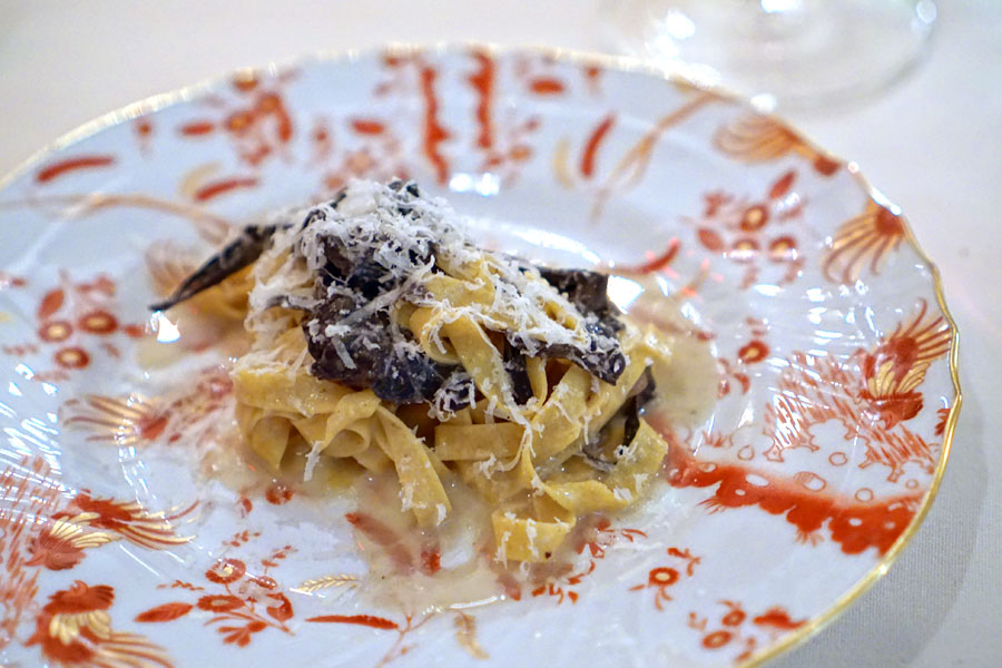 Fettuccine with Black Trumpet Mushrooms